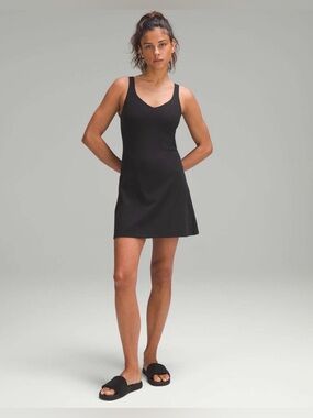 NWT Lululemon Align Dress with Built In Shorts Black Size 6